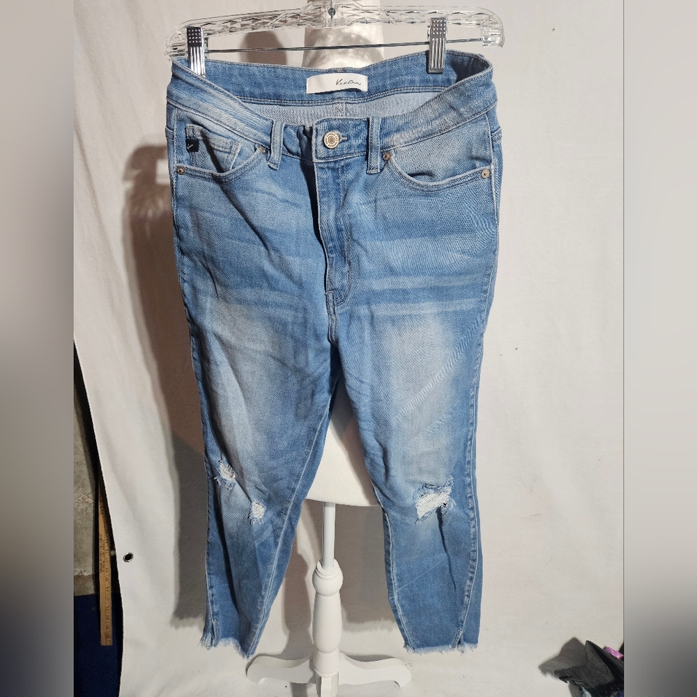 Kendall & Kylie Light Blue Distressed Ankle Jeans Size 9